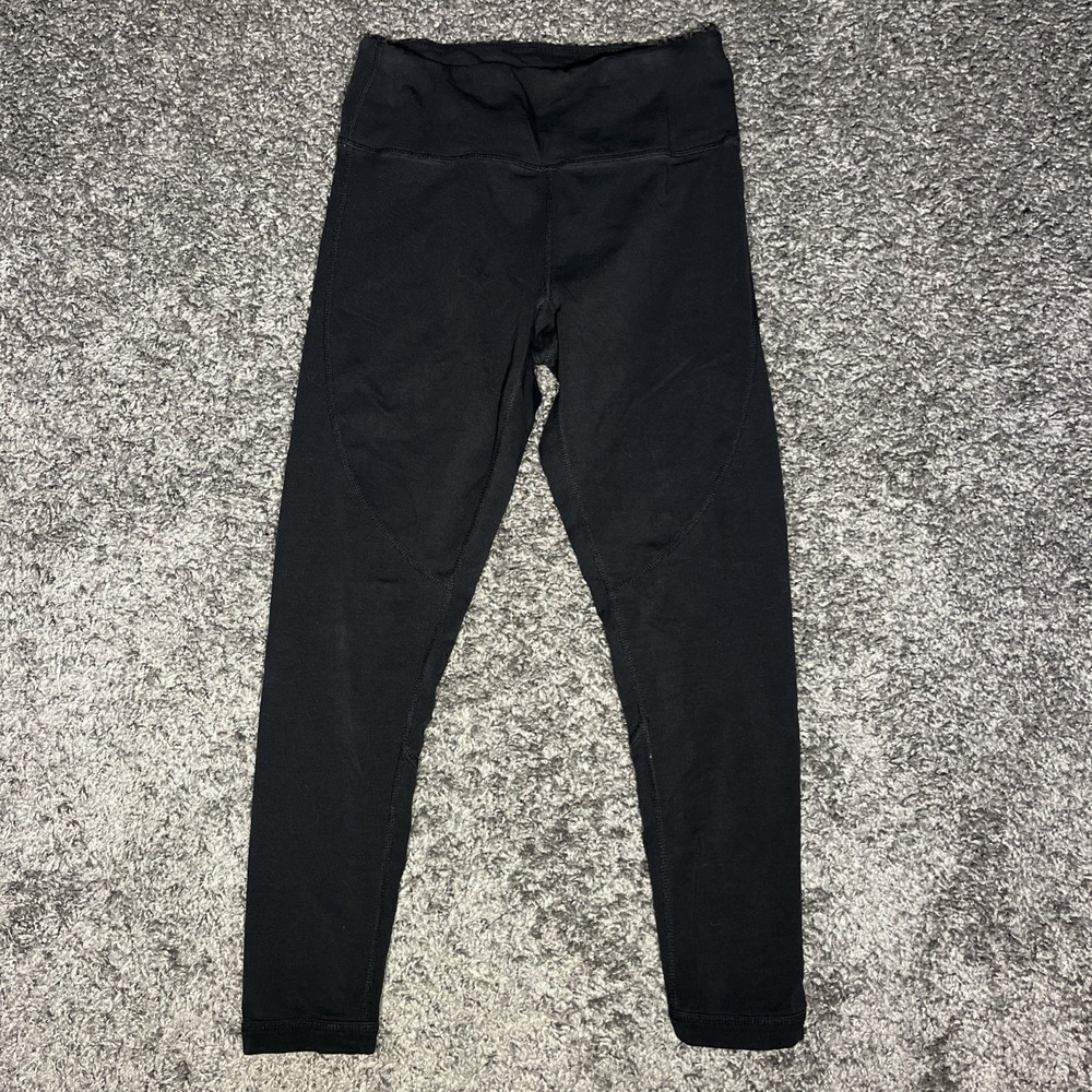Black Calvin Klein Small Ankle Leggings Criss‎ Cross Bottom Back Legs